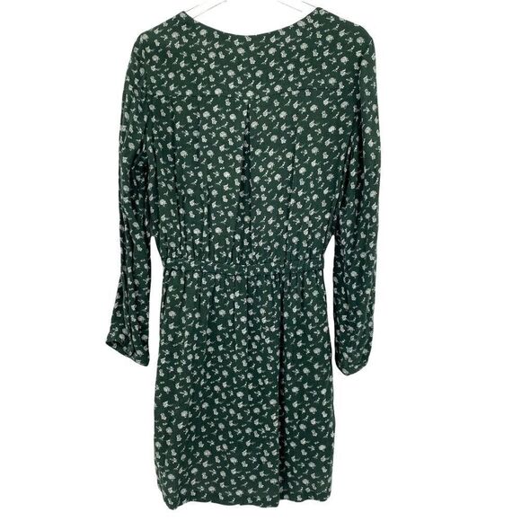 Mango Women’s Green Floral Flowy Tunic Dress with Pockets, Size 6 - Picture 3 of 6